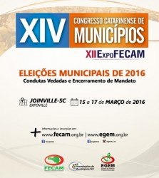 Read more about the article Eleições Municipais de 2016 será o tema do XIV Congresso Catarinense de Municípios