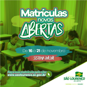Read more about the article Matrículas novas na rede municipal de ensino estão abertas e devem ser feitas pela internet
