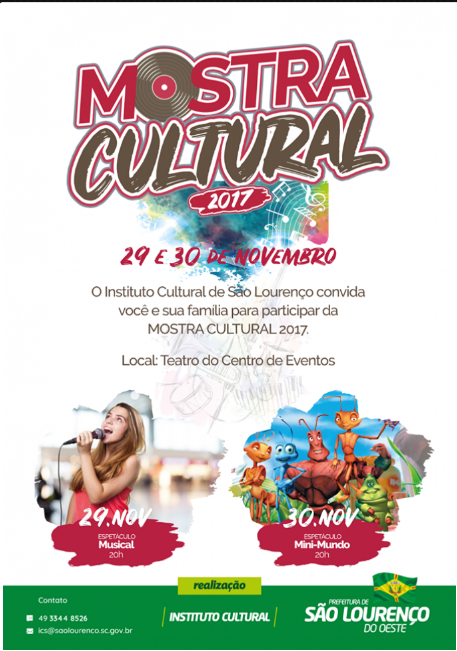 You are currently viewing Dança, música e exposição fazem parte da Mostra Cultural
