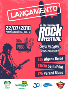 Read more about the article Instituto Cultural fará o lançamento do 6º São Lourenço Rock Festival no domingo