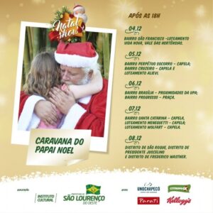 Read more about the article Caravana do Papai Noel será realizada de terça-feira a sábado nos bairros e distritos