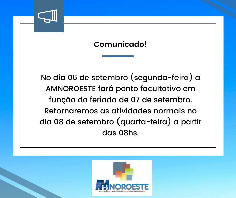 You are currently viewing Comunicado sobre o Funcionamento da AMNOROESTE!