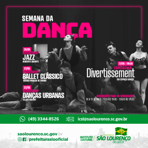 You are currently viewing Semana da Dança do Instituto Cultural terá espetáculo e workshops