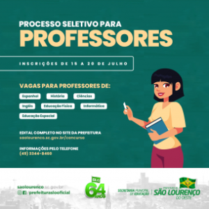Read more about the article Secretaria de Educação abre processo seletivo para contratação de professores