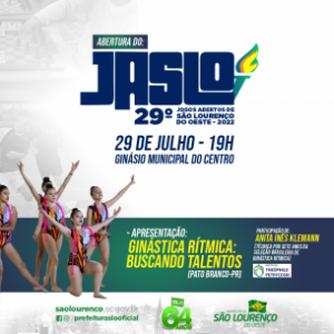 Read more about the article Abertura do 29º Jaslo terá apresentação de ginástica rítmica e técnica de seleção brasileira