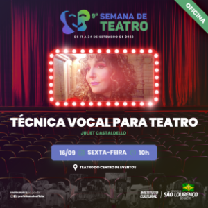 Read more about the article Oficinas fazem parte da 9ª Semana de Teatro; vagas são limitadas