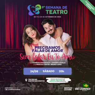 You are currently viewing Sábado tem espetáculo nacional no Teatro do Centro de Eventos