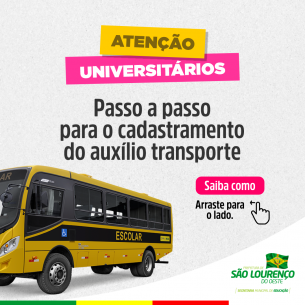 Read more about the article Auxílio transporte universitário está disponível na Secretaria de Educação; saiba como solicitar