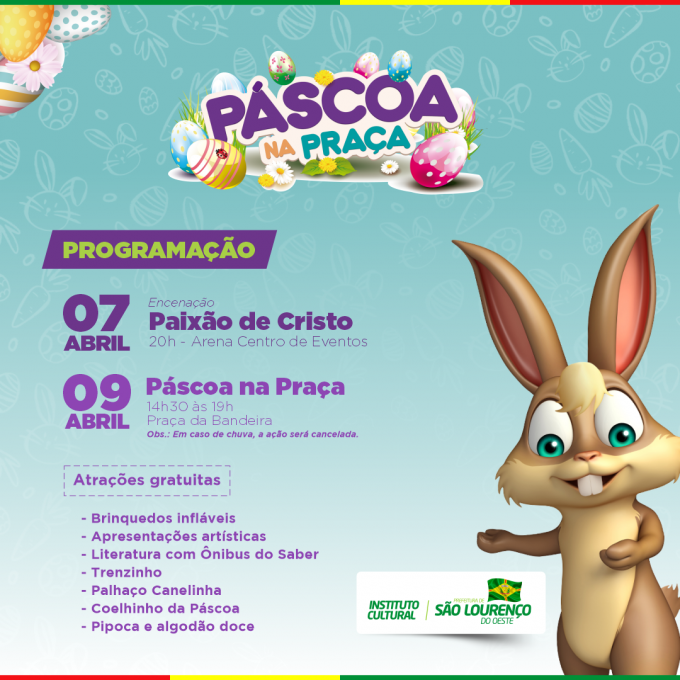You are currently viewing Páscoa de São Lourenço do Oeste terá Encenação da Paixão de Cristo e ação na praça