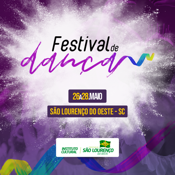 Read more about the article Primeiro Festival de Dança de São Lourenço do Oeste recebe mais de 220 inscrições; serão R$ 40 mil em prêmios