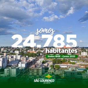 Read more about the article São Lourenço do Oeste chega a 24.785 habitantes, aponta Censo do IBGE