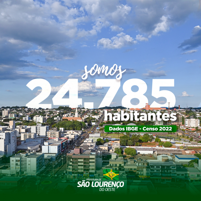 You are currently viewing São Lourenço do Oeste chega a 24.785 habitantes, aponta Censo do IBGE