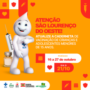 Read more about the article São Lourenço do Oeste inicia Campanha de Multivacinação para atualização da caderneta de vacinação de crianças e adolescentes