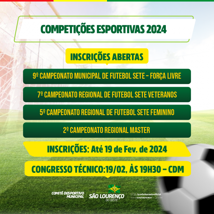 Read more about the article CDM abre inscrições para competições esportivas 2024; confira