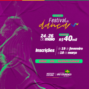 Read more about the article Estão abertas as inscrições para o 2º Festival de Dança de São Lourenço do Oeste