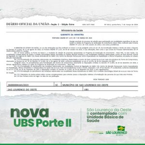 Read more about the article São Lourenço do Oeste é contemplado com nova Unidade Básica de Saúde pelo PAC