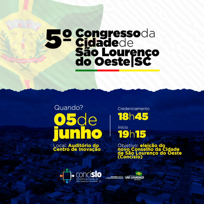 You are currently viewing São Lourenço do Oeste realizará 5º Congresso da Cidade para eleição do Concislo