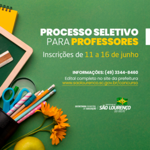 Read more about the article Inscrições abertas para processo seletivo de professores