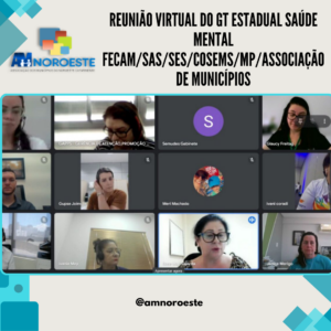 Read more about the article Na manhã de hoje Terça-feira (22) de outubro, ocorreu a Reunião virtual do GT Estadual de Saúde Mental FECAM/SAS/SES/COSEMS/MP/Associação de Municípios.