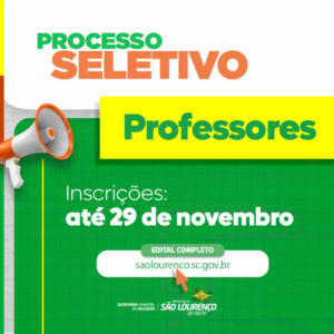 Read more about the article Secretaria de Educação está com inscrições abertas para processo seletivo de professores