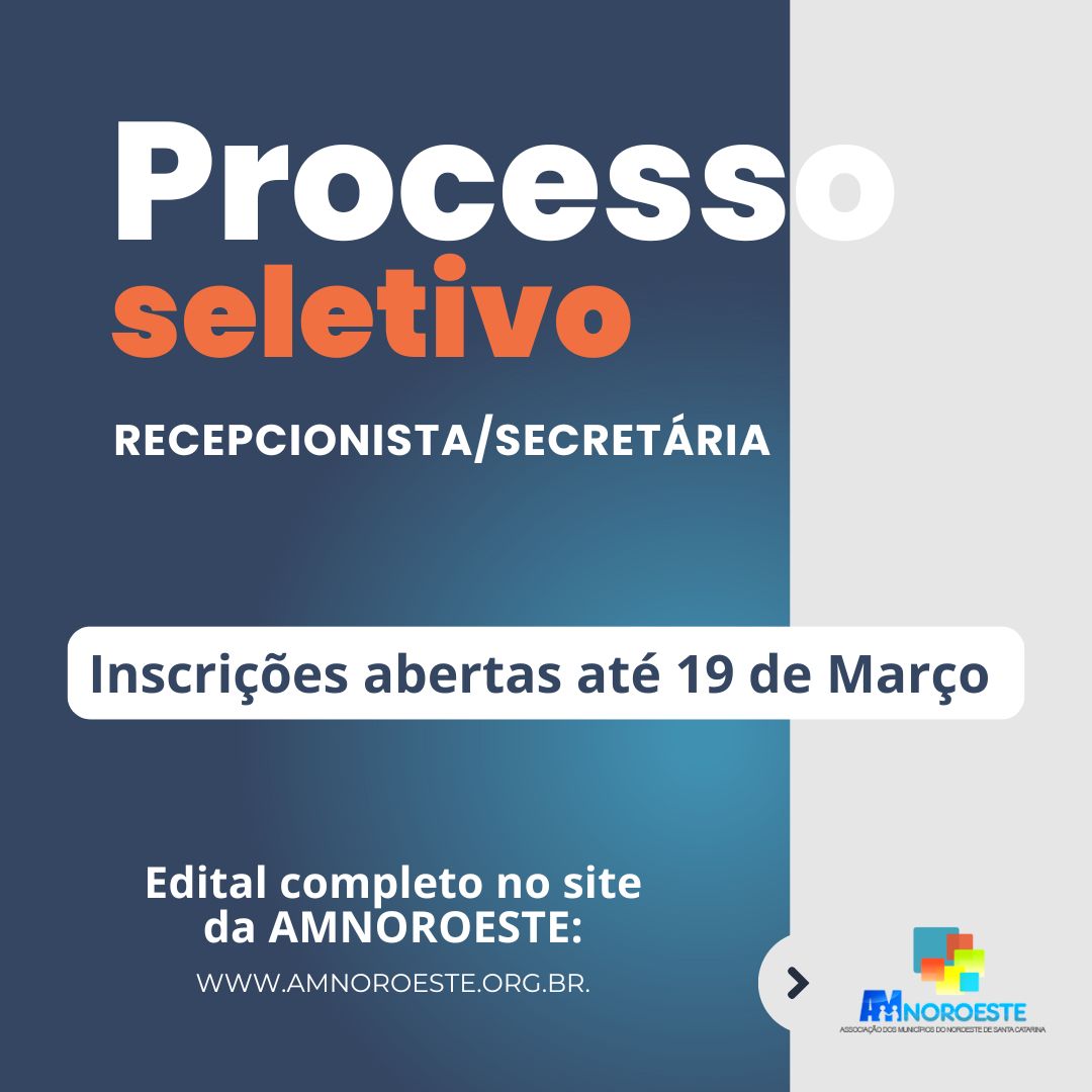 You are currently viewing Inscrições abertas para processo seletivo de Recepcionista/Secretária